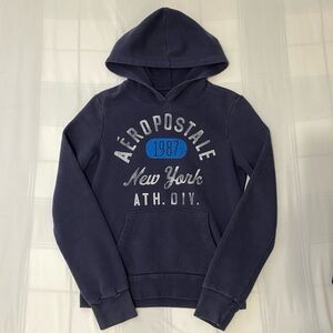Vintage Aeropostale Navy Blue Graphic Hoodie